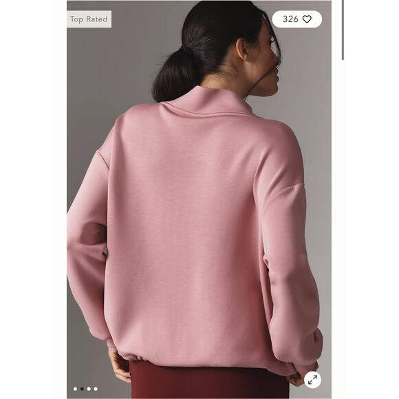 Varley Betsy Sweat Cowl Neck Double Soft Sweatshirt  Ash Rose Size S - Picture 2 of 12